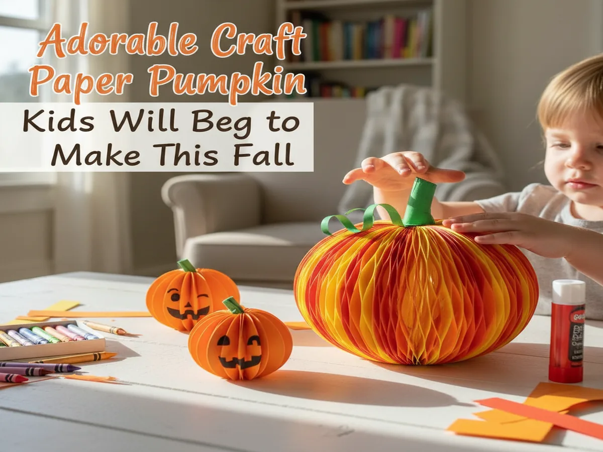 Adorable Craft Paper Pumpkin Kids Will Beg to Make This Fall