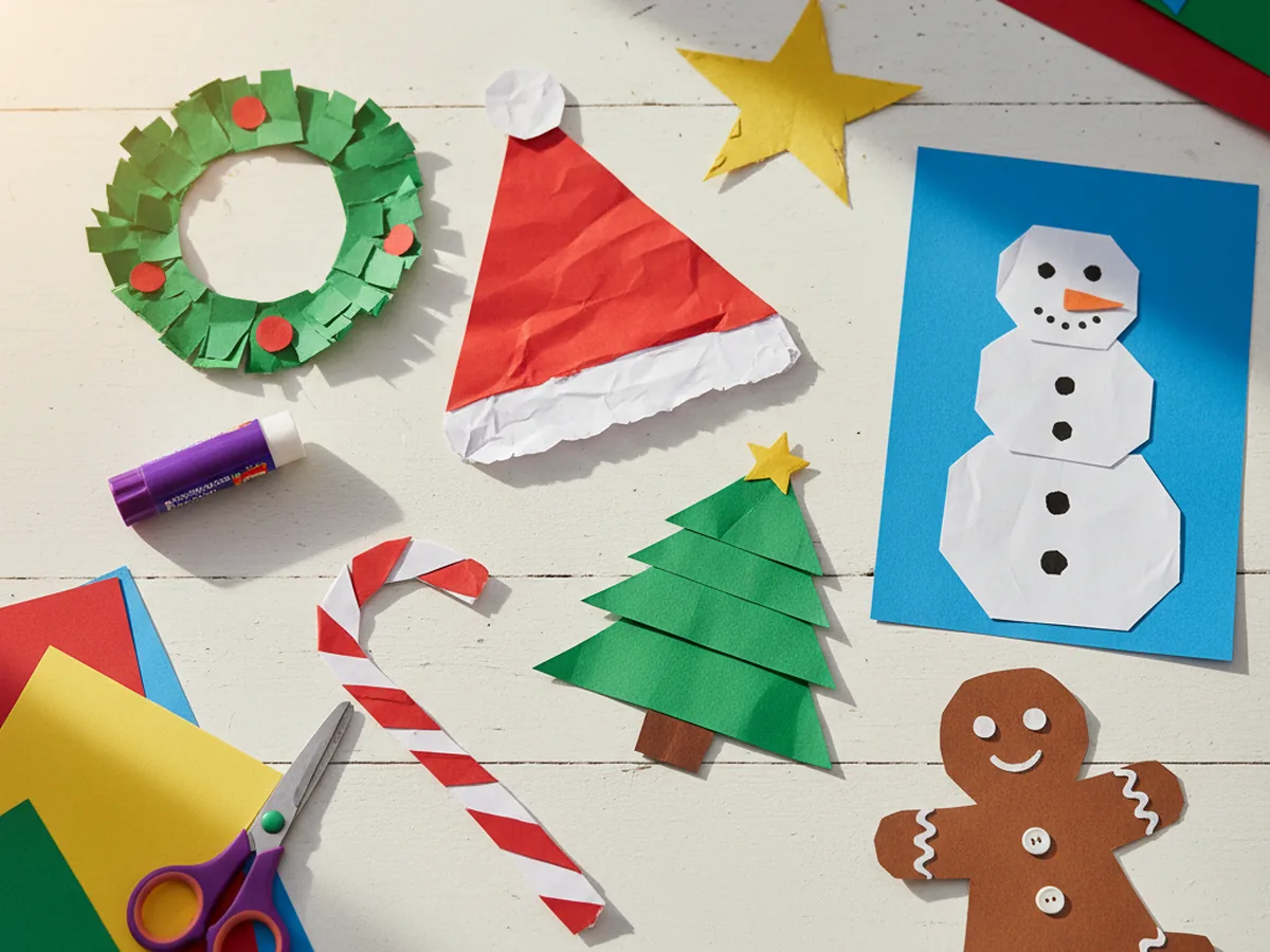 20 Crafts for Christmas with Construction Paper