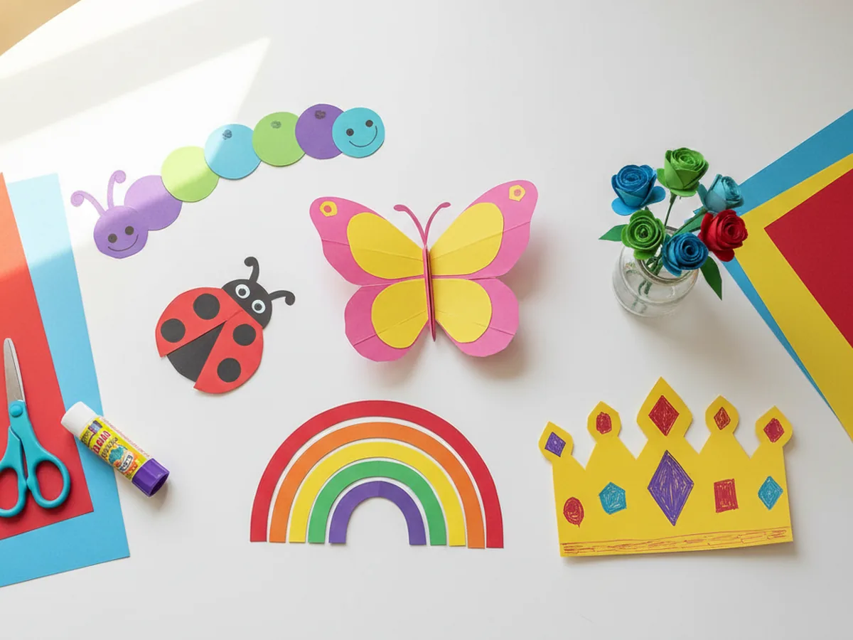 20 Cute Crafts with Paper Kids Will Love
