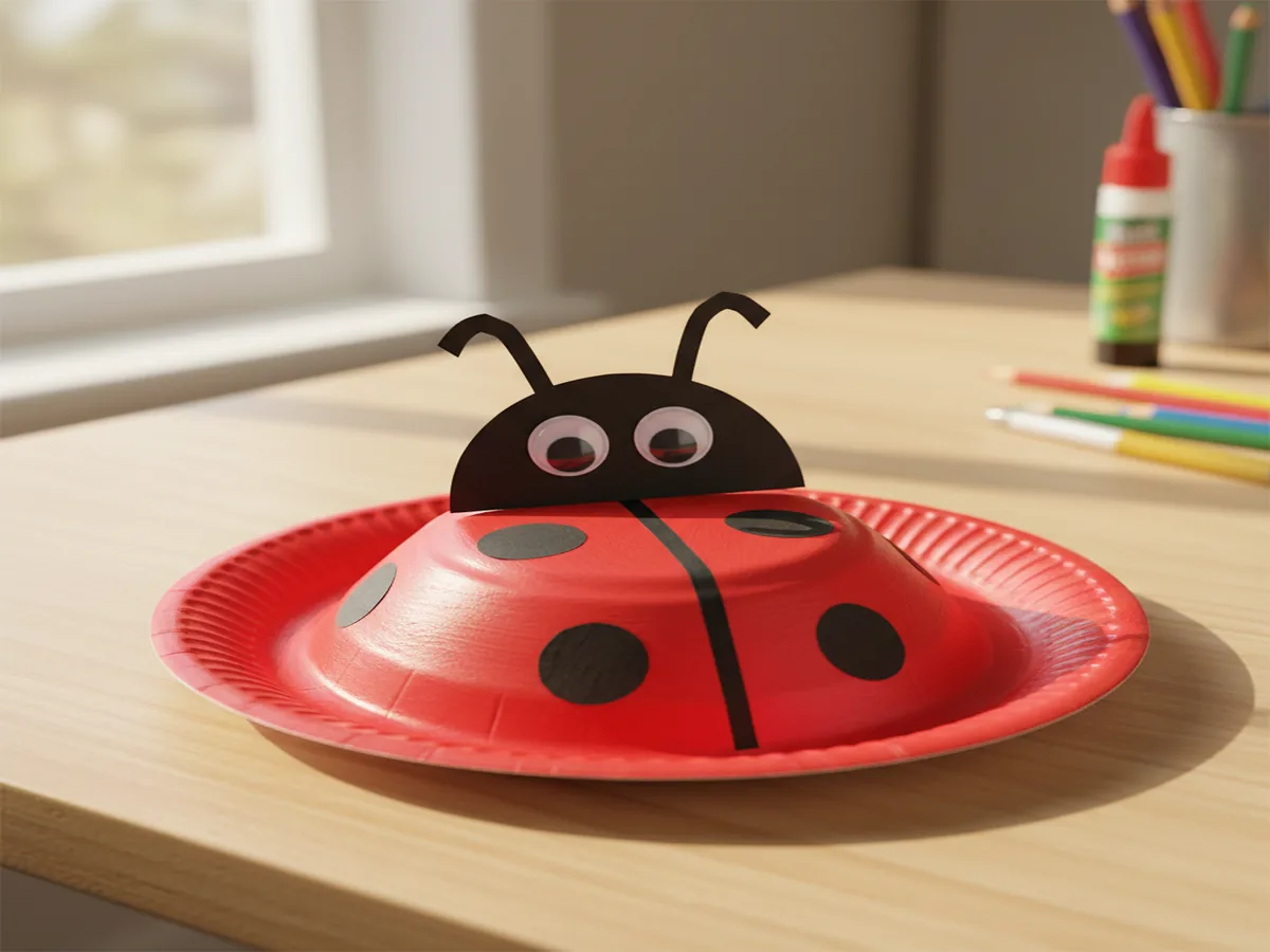 Easy Paper Plate Ladybug Craft for Toddlers – Fun 5-Step Spring Activity!