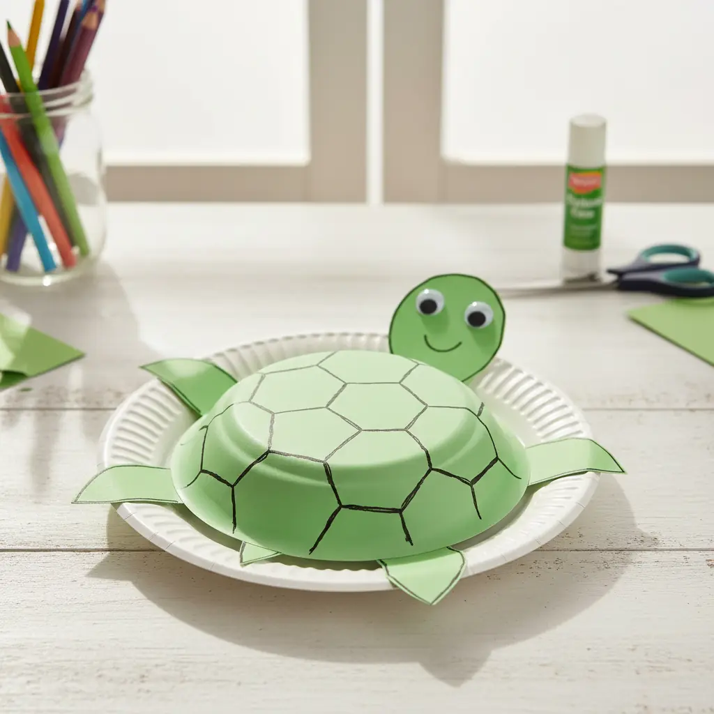 Easy Paper Plate Turtle Craft for Preschoolers (5 Simple Steps!)