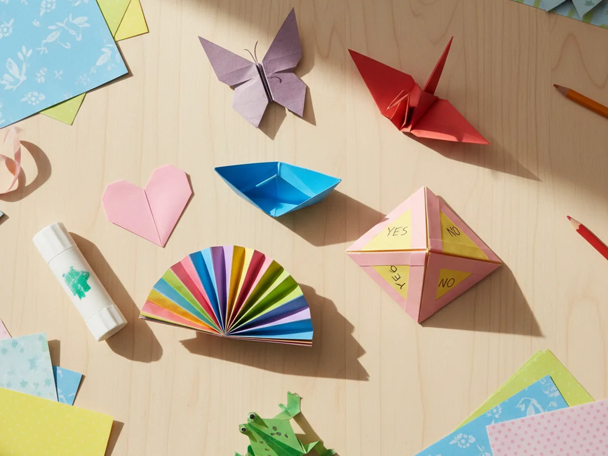 20 Foldable Paper Crafts for Kids