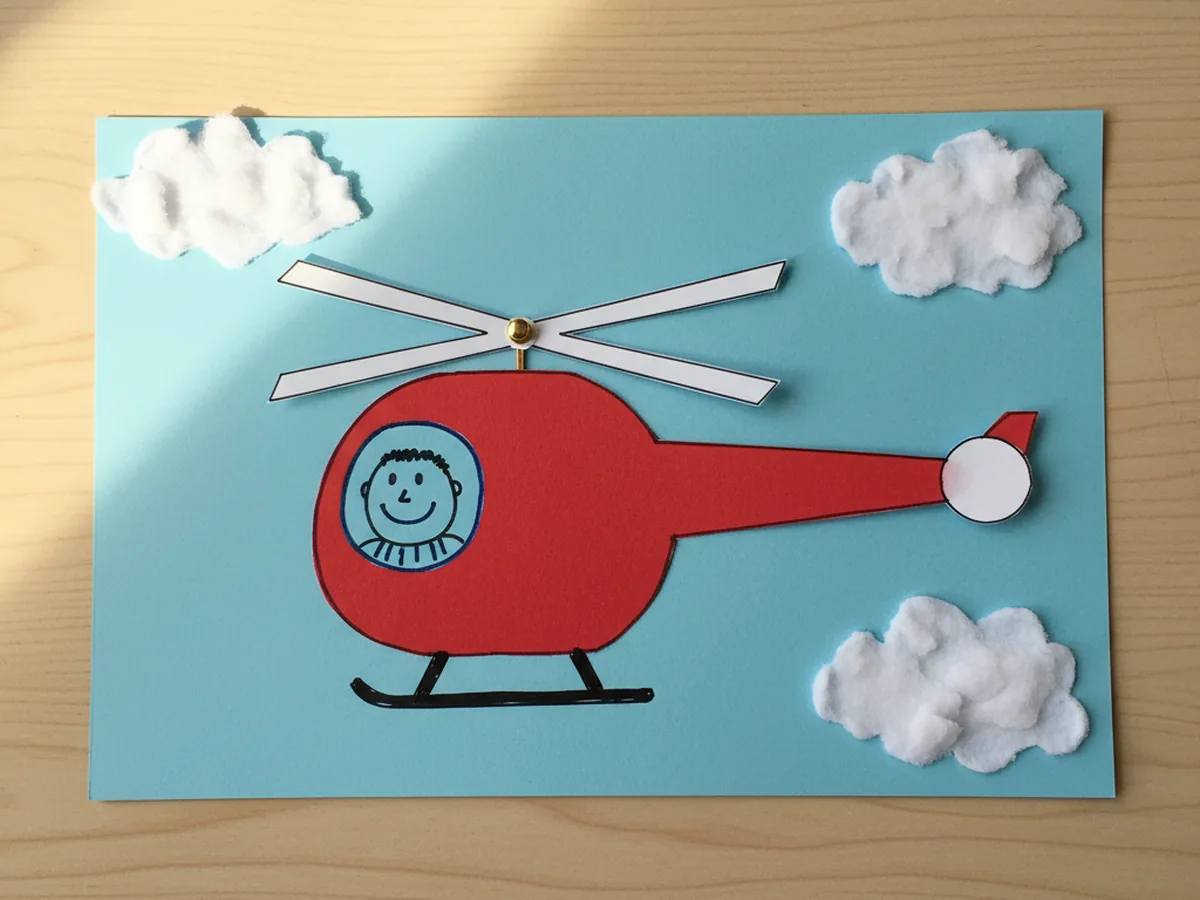 Easy Helicopter Paper Craft With Spinning Blades