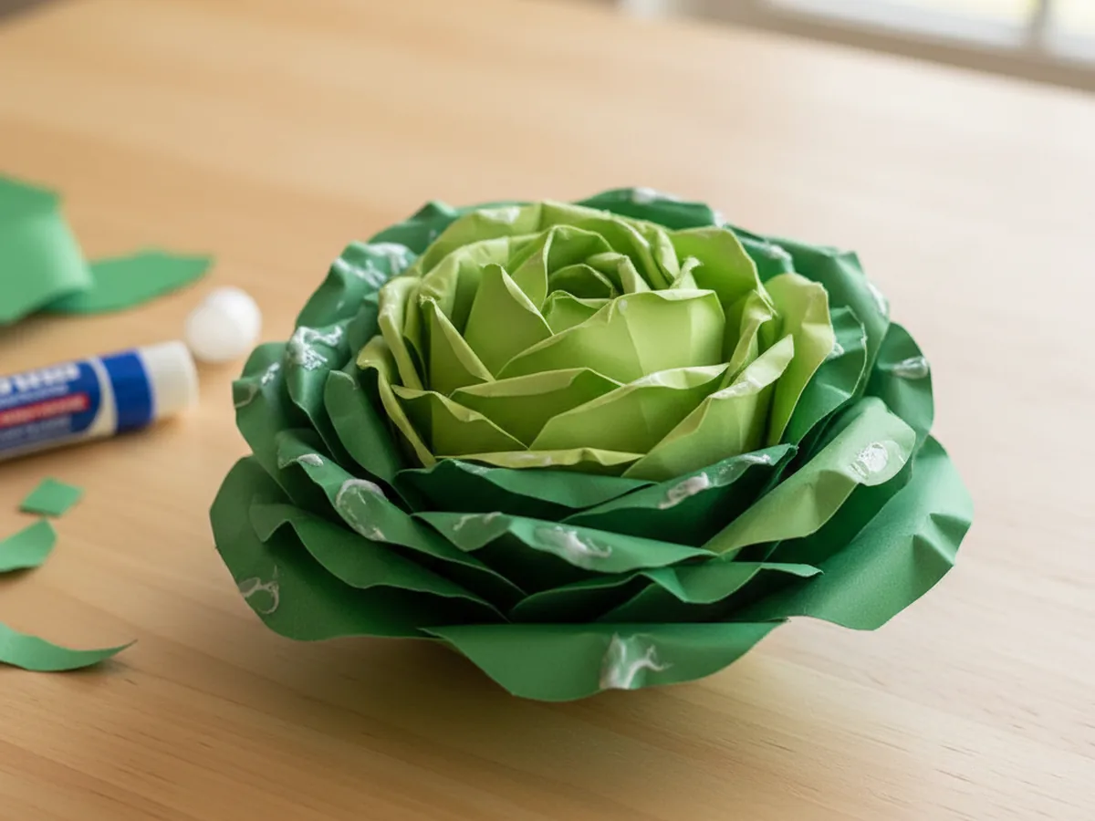 Easy Lettuce Paper Craft: Cute Veggie for Kids