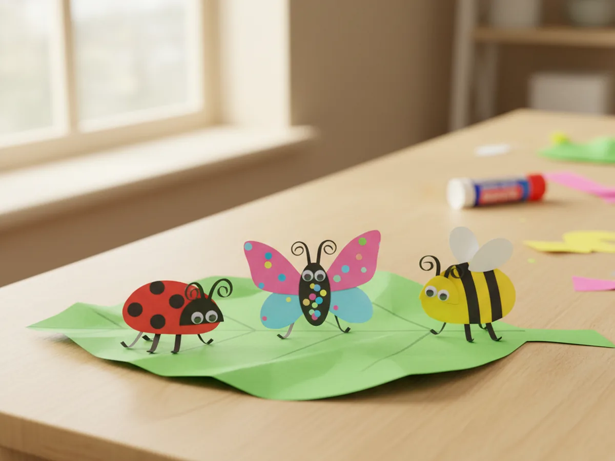 Easy Paper Bugs Craft for Cute Spring Fun
