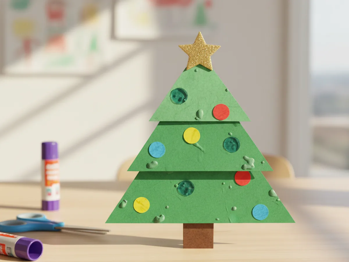 Paper Christmas Tree Craft for Kids