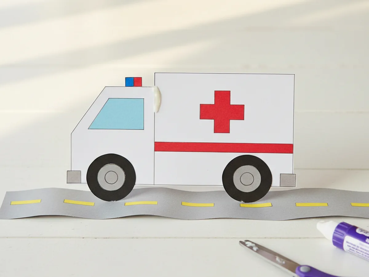 Paper Craft Ambulance for Kids (6 Easy Steps!)