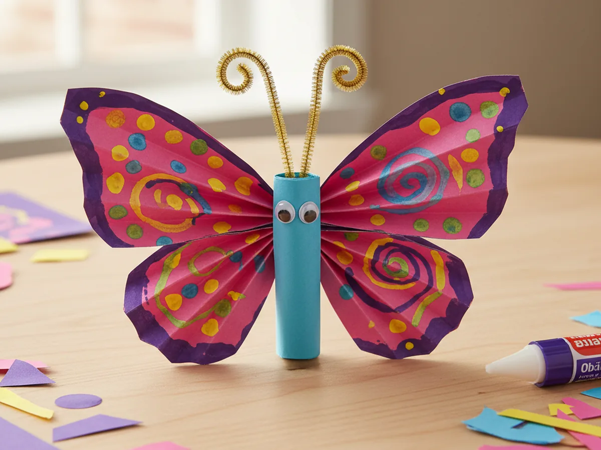 Paper Craft Butterfly for Kids: Easy Tutorial