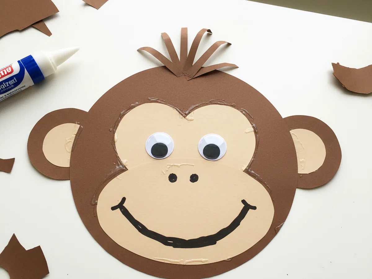 Easy Paper Craft Monkey for Kids (Step by Step)