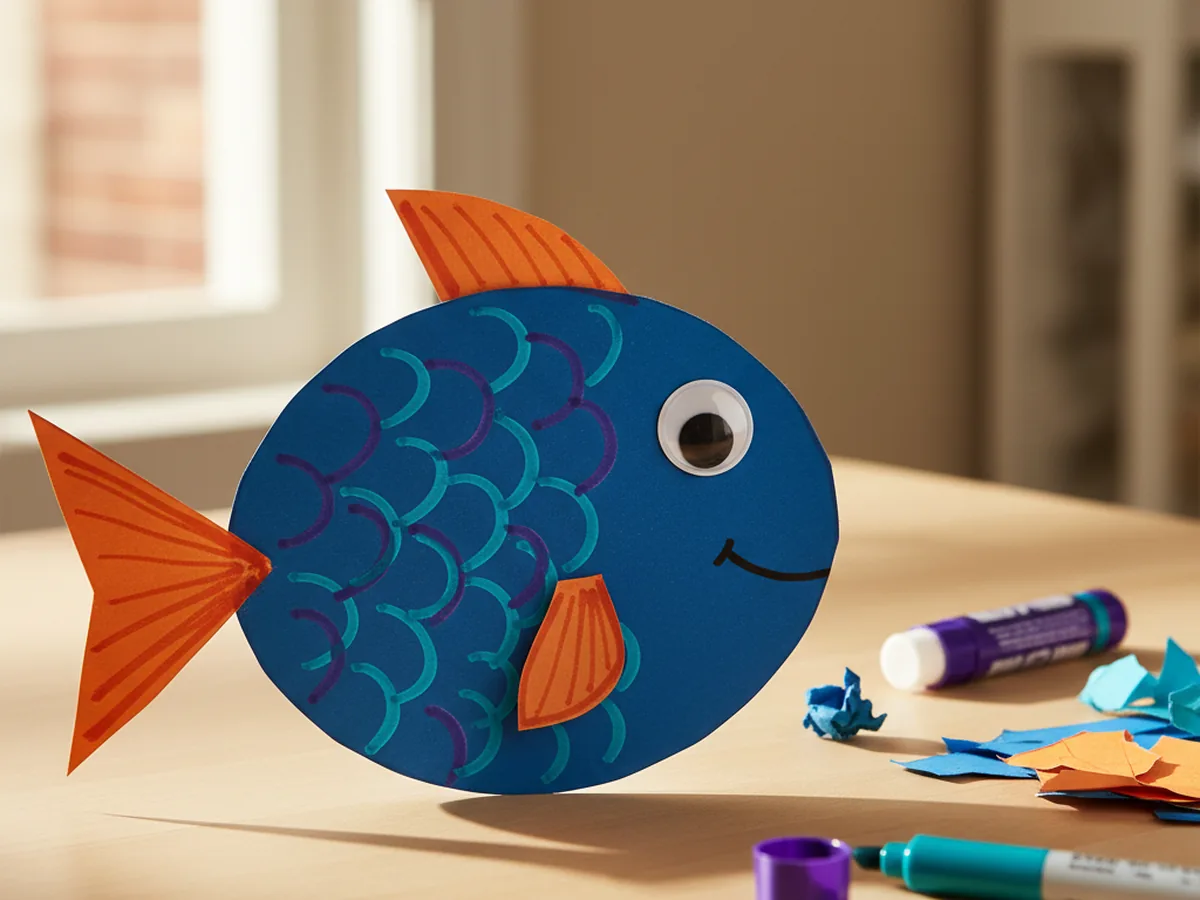 Easy Paper Fish Craft for Kids (6 Simple Steps!)