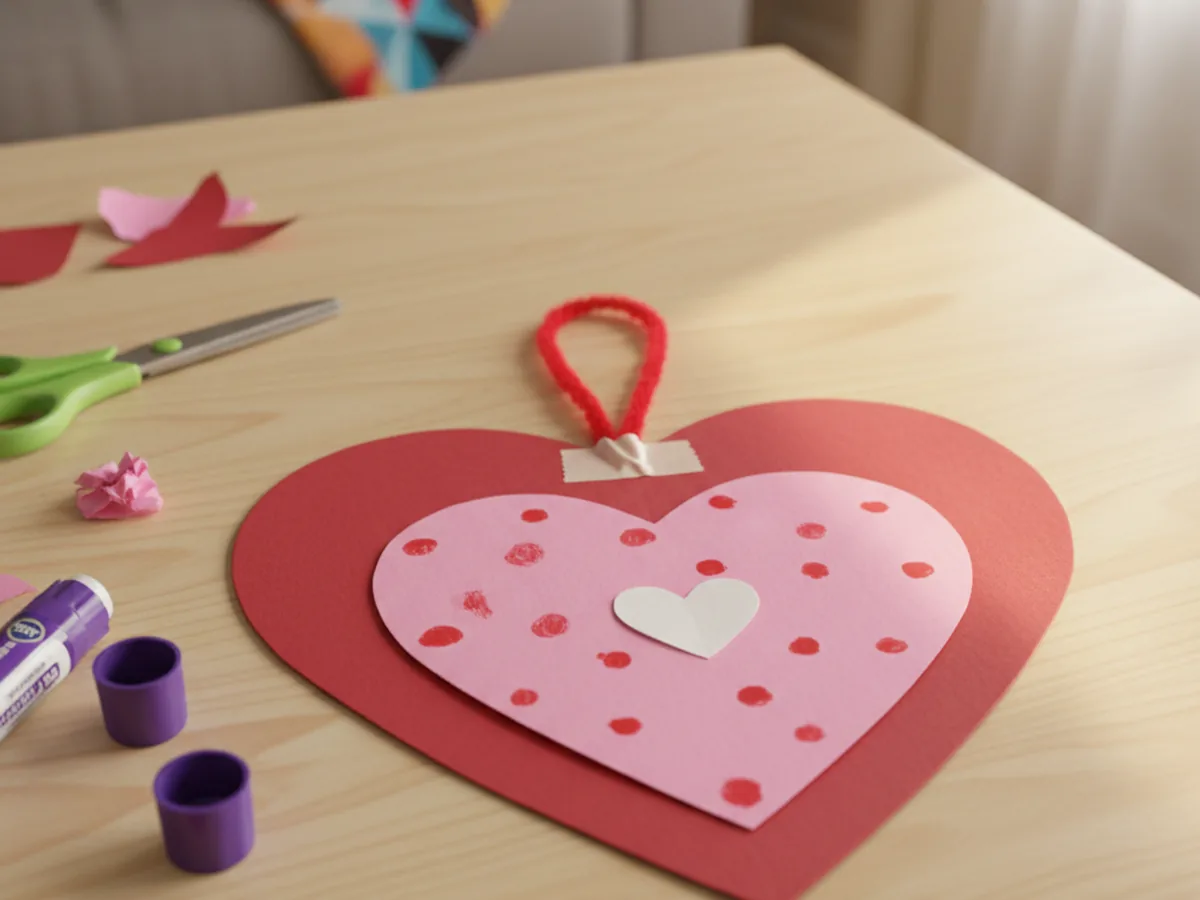 Easy Paper Heart Craft for Kids (Step by Step)