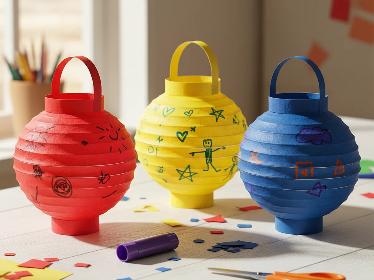 Easy Paper Lantern Craft for Kids