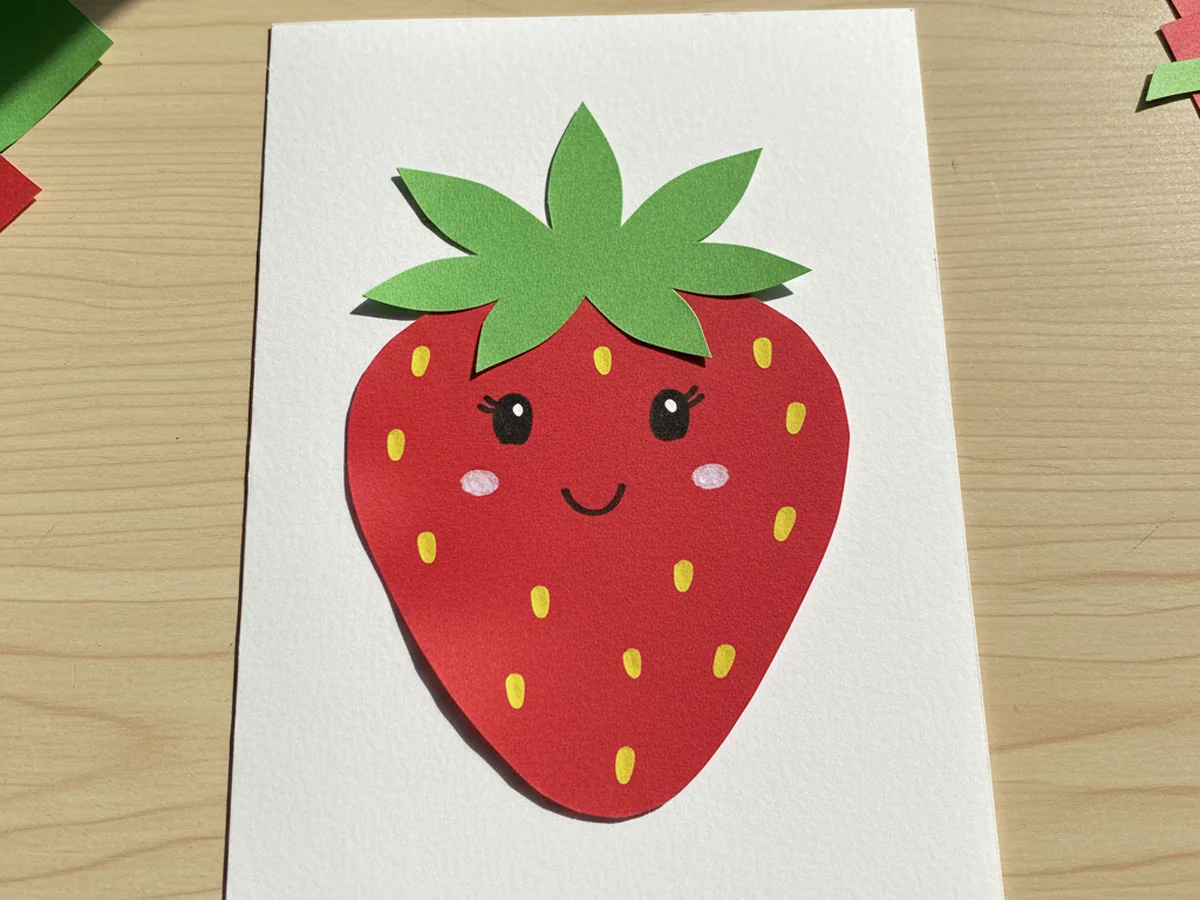 Easy Paper Strawberry Craft for Kids (6 Easy Steps)