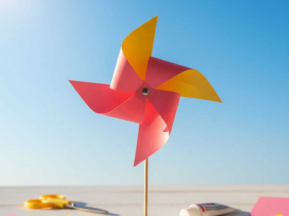 Easy Paper Windmill Craft for Kids (6 Easy Steps)