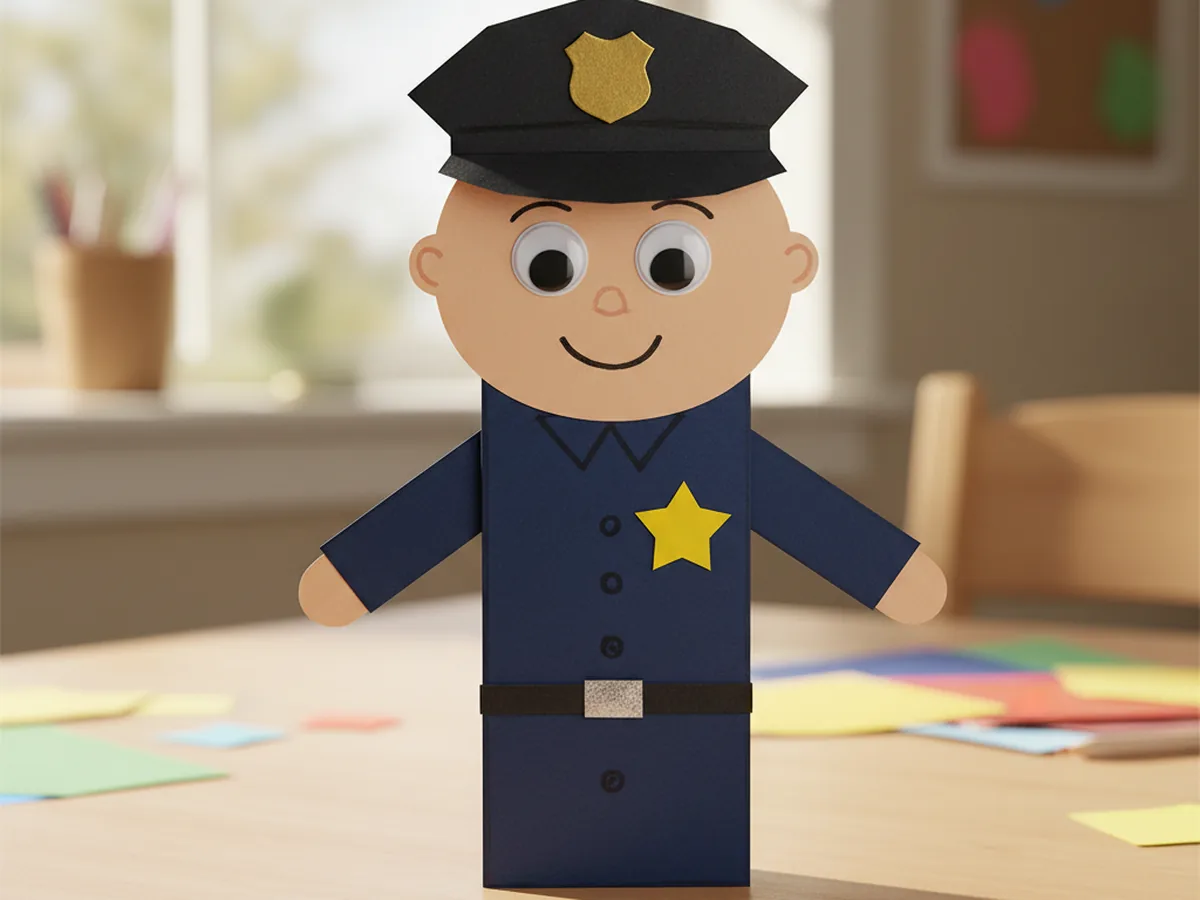 Police Paper Craft: Easy Tutorial for Kids
