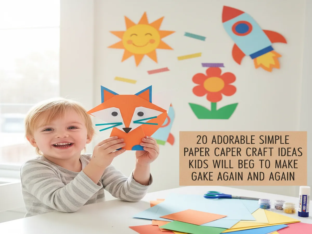20 Adorable Simple Paper Craft Ideas Kids Will Beg to Make Again and Again