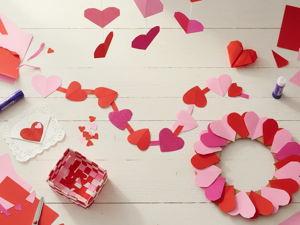 20 Sweet Valentine's Day Paper Crafts to Make with Kids